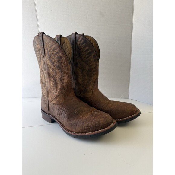 Laredo Men\'s 12 D Pinetop Western Boot 7905 Blemish Worn Leather Country Cowboy main image 6